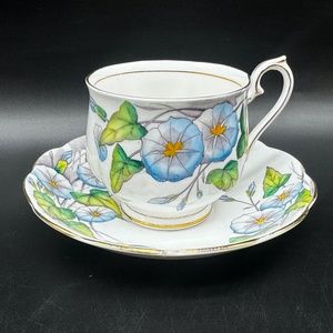 Royal Albert Flower of the Month No.9 Morning Glory Tea Cup Set England